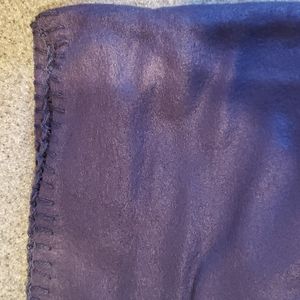 Navy blue fleece throw